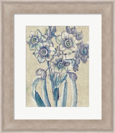 Framed Belle Fleur IV Crop Linen Print