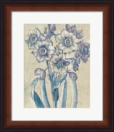 Framed Belle Fleur IV Crop Linen Print