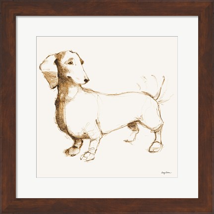 Framed Clio Brown and Orange Print