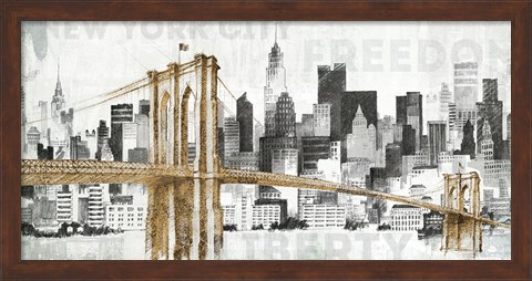 Framed New York Skyline I Print