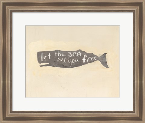 Framed Whale Element Words v1 Print