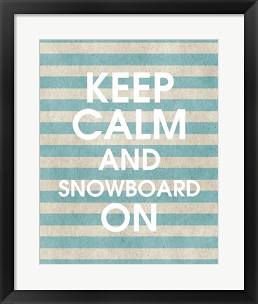 Framed Snowboard On Part II Print