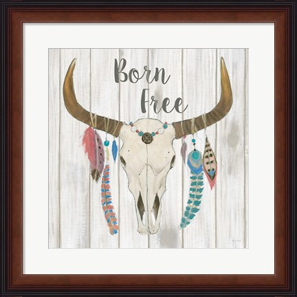 Framed Bohemian Rising I no Border Born Free Print