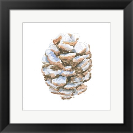 Framed Into the Woods Pinecone I Print