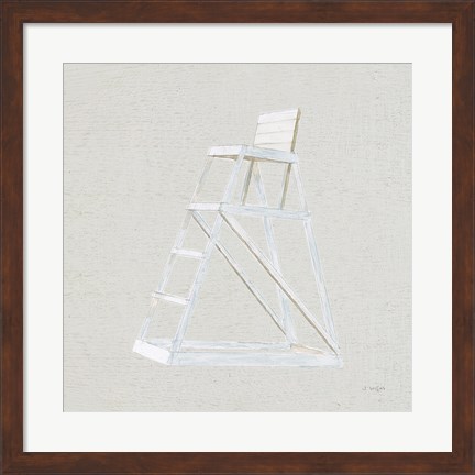 Framed Serene Seaside II Tan Print