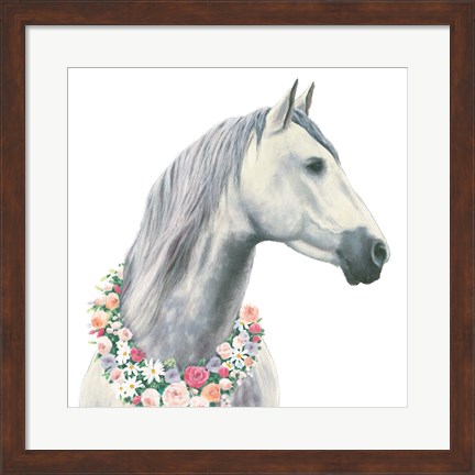 Framed Spirit Stallion I Square Print