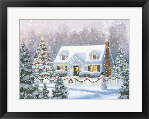 Framed Home for Christmas Print