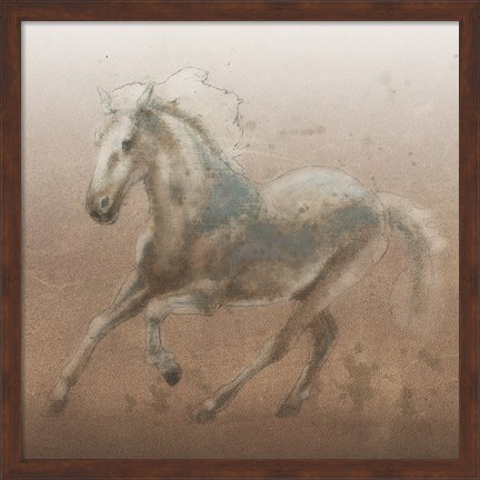 Framed Stallion II on Leather Print