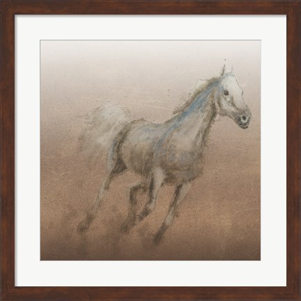 Framed Stallion I on Leather Print