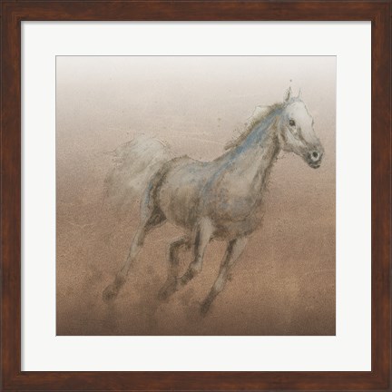 Framed Stallion I on Leather Print