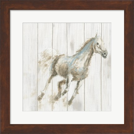 Framed Stallion I on Birch Print