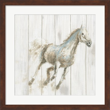 Framed Stallion I on Birch Print