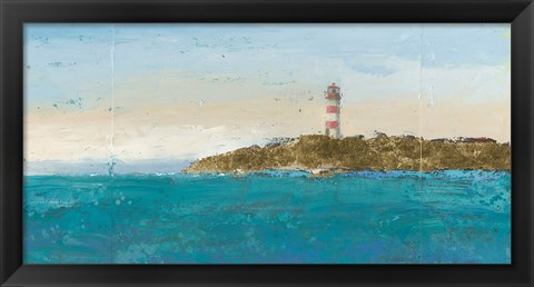 Framed Lighthouse Seascape I Print