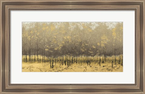 Framed Golden Trees III Taupe Print