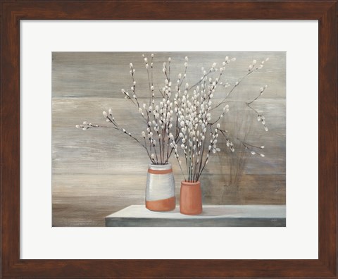 Framed Pussy Willow Still Life Print