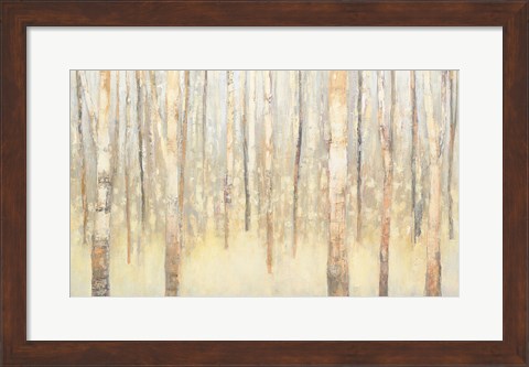 Framed Birches in Winter Print