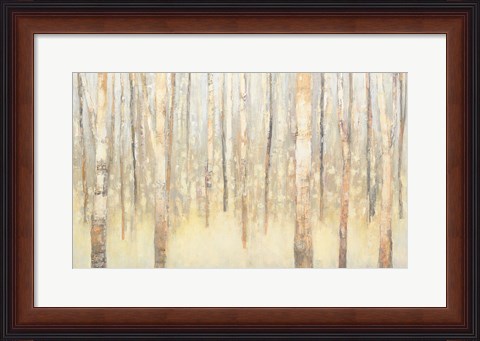 Framed Birches in Winter Print