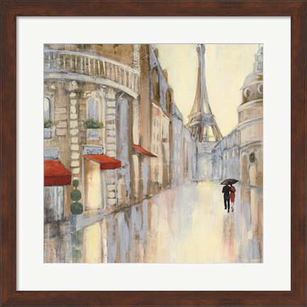 Framed Touring Paris Couple III Print