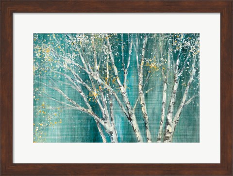 Framed Blue Birch Horizontal Print