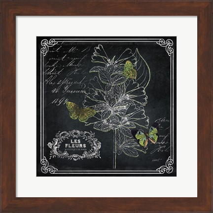 Framed Chalkboard Botanical II Print