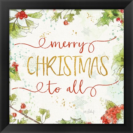 Framed Christmas Sentiments IV Print