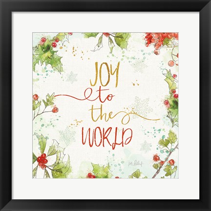 Framed Christmas Sentiments V Print