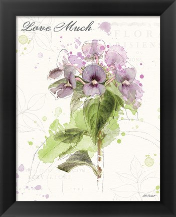 Framed Floral Splash III Love Much Print