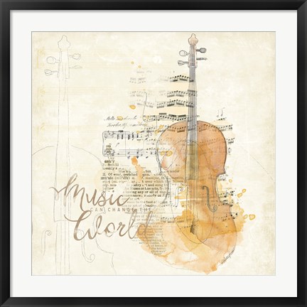 Framed Musical Gift I Print