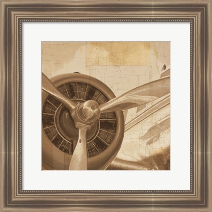 Framed Travel by Air II Sepia No Words Print