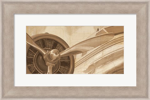 Framed Travel by Air I Sepia No Words Post Print