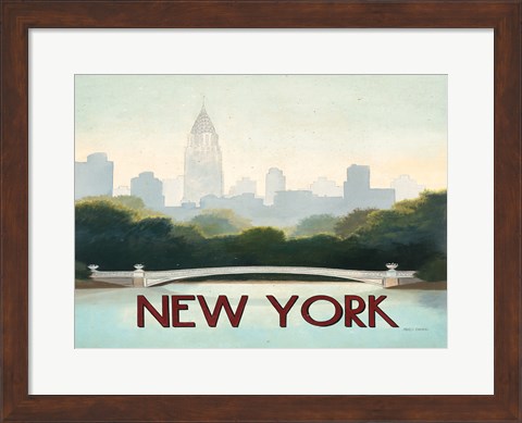 Framed City Skyline New York Horizontal Print