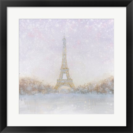 Framed Eiffel with Gold Print