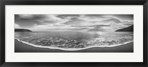 Framed Onda del Mattino (BW) Print