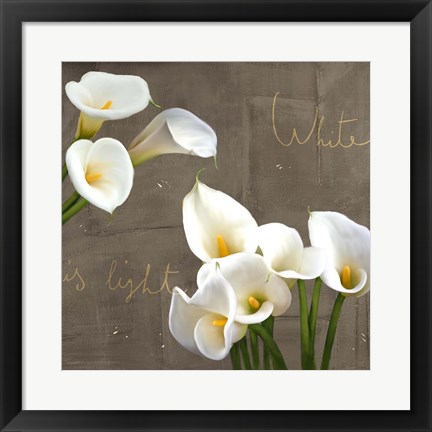 Framed White Callas Print