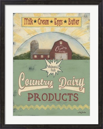 Framed Country Dairy Print