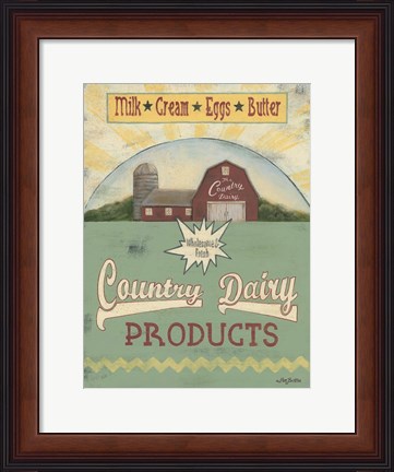 Framed Country Dairy Print