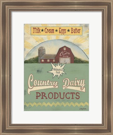 Framed Country Dairy Print