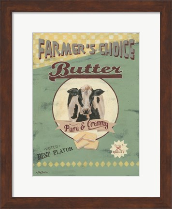 Framed Farmer&#39;s Choice Butter Print