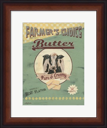 Framed Farmer&#39;s Choice Butter Print