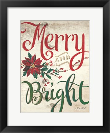 Framed Merry &amp; Bright Print