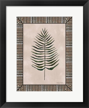 Framed Areca Leaf Galvanized Print