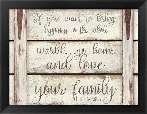 Framed Love Your Family Print