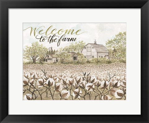 Framed Welcome to the Farm Print