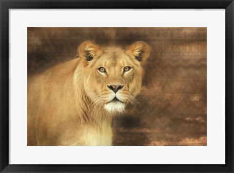 Framed Tribal Lioness Print