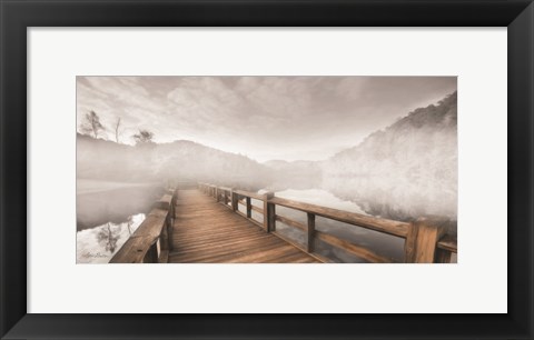 Framed Lake Cherokee Dock Print