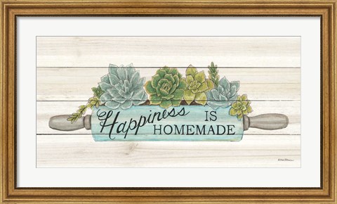 Framed Happiness is Homemade Succulents Print