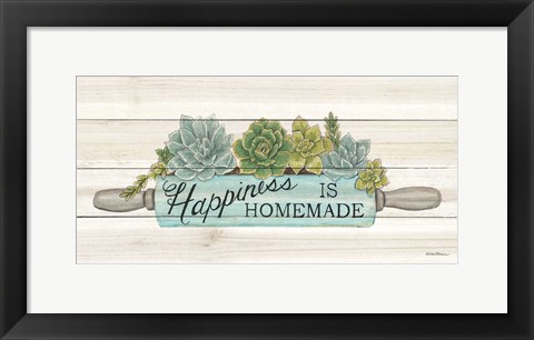 Framed Happiness is Homemade Succulents Print