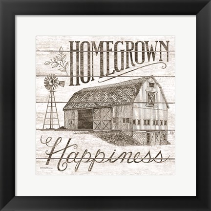 Framed Homegrown Happiness Print