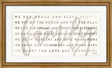 Framed Simple We are Family Print