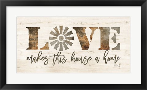 Framed Love Makes This House a Home Print